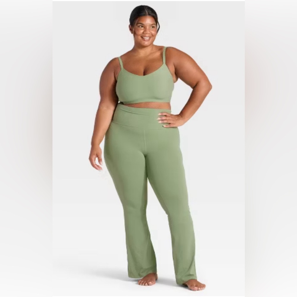 ALL IN MOTION FLARE LEGGINGS ULTRA HIGH RISE EVERYDAY SOFT WOMEN'S XXL GREEN - Picture 3 of 11